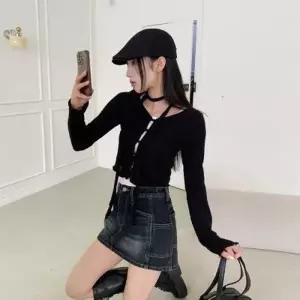 [텐바이텐]여자 브이넥 테리 크롭 머플러 두줄나시 세트