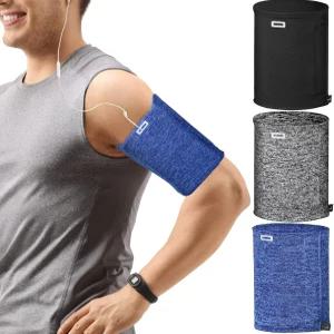 아웃투스 3피스 휴대폰 암밴드 러닝 휴대전화 슬리브 - 워킹 하이킹 조깅 여행용 홀더 블랙 그레이