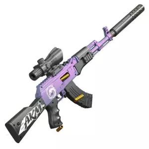 ak47 m416 전동 너프 건 에땁 스펀지 총 [제품 파손 불량 시 M416 카멜레온 20개+탄피 20개+표적+고글+리셋