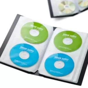 파일형 CD DVD 케이스 72매 블랙 보관함 정리 수납