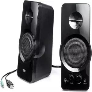 산와 다이렉트 400SP082 PC 스피커 고출력 36W USB 전원 3.5mm 스테레오 미니 잭 연결 헤드폰 호환 베이스