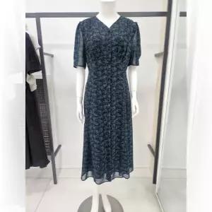 [꼼빠니아]꽃무늬 쉬폰 브이넥 원피스 CAFU6-WOP370