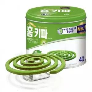 그린 홈키파 모기향 식물유래 허브 내츄럴 코일 40매 해충 허브향