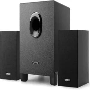 OROW PC 스피커 스테레오 2.1ch 서브우퍼 16W 출력 USB 헤비 베이스 스마트폰 TV 게이밍 3.5mm 0.138인치