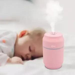 USB 가습기 미니 가습기 선풍기 LED등 가습기 핑크