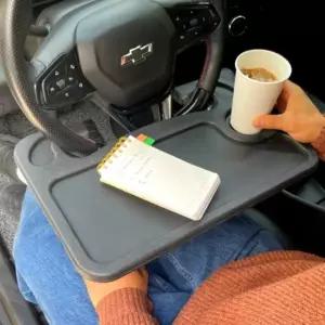 ( )차량 핸들테이블 차량용 간이 식탁 선반 차량용 거치대 트레이 휴대용 운전석 간이