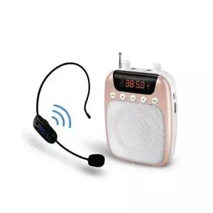 ( )루미나D 휴대용 핑크 coms 무선 마이크앰프 fm라디오