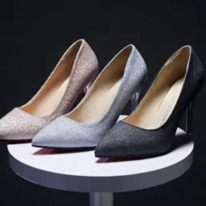 [옷자락]여자 연말 파티룩 드레스업 블링 스틸레토 하이힐