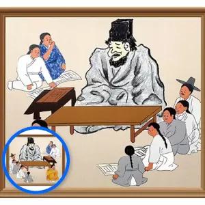 3WC 김홍도그리기 서당 DIY 전통 민화 동양화 키트 한국화 동양화소품 김홍도도안 어르신취미