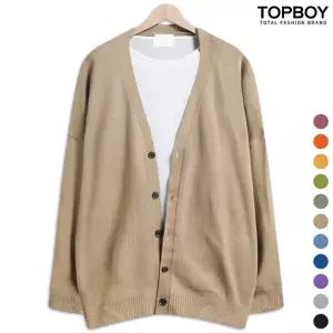 [탑보이] 레인보우 오버핏 브이넥 가디건 (FL038)