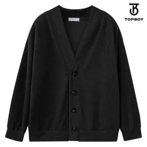 [탑보이] 데일리 스판 오버핏 브이넥 니트 가디건 (WI010)