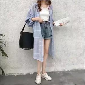 여자 원피스 셔츠 루즈핏 베이직 캐주얼 롱 블라우스