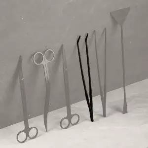[콩심팥심]스텐 곡선형 어항 파충류 집게 27cm 밀웜집게 거북이집게