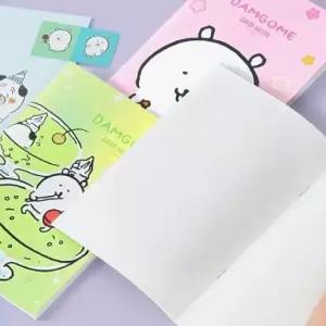 [문구/오피스] 담곰이 노트 유선 공책 4P 귀여운 모눈 그리드 중철