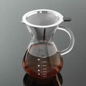 핸드드립 서버 커피내리는 투명800ml 커피 거름망 커피거름망