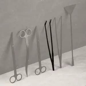 스텐 곡선형 어항 파충류 집게 27cm 밀웜집게 거북이집게