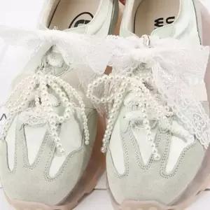 신꾸 신발 운동화 꾸미기 악세사리 진주 리본 운꾸 끈 참 장식 뉴발 커스텀 실버 레이스
