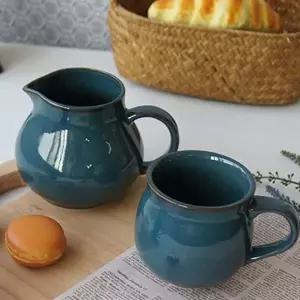 아름다운 핸드메이드 프러시안 블루 드리퍼세트