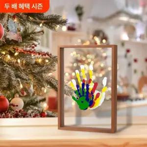 손바닥 액자 핸드프린트 친구 액자 diy 추억 기념 가족 손도장 투명 손자국 액자 블랙