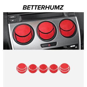 마쯔다 6 2003-2015 알칸타라 카본 센터 콘솔 에어벤트  트림 스티커 자동차 인테리어 튜닝 호환