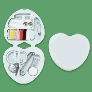 휴대용 옷 수선 바느질 반짇 반짓 고리 세트 연블루 수선실