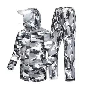 그레이 카모 배달복 방풍 방수 우비 비옷 상하의 세트