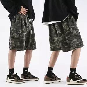 밀리터리바지 루즈핏 카모 반바지 밀리터리