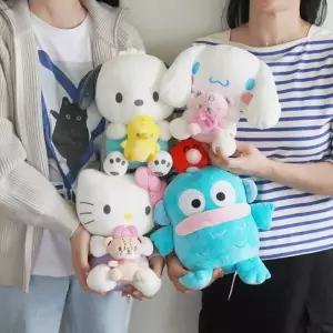 마스코트 허깅 인형 25cm  한교동 시나모롤 포차코 키티  캐릭터 시나몬롤 포챠코