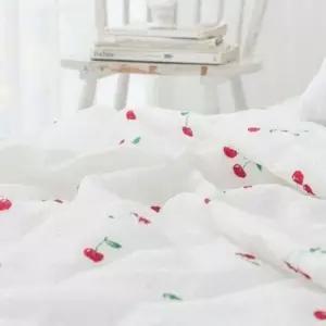 ( )체리 시어서커 이불 화이트 침구 슈퍼싱글 여름 여름 철이불 차렵이불 침구 냉감이불 홑이불 여름