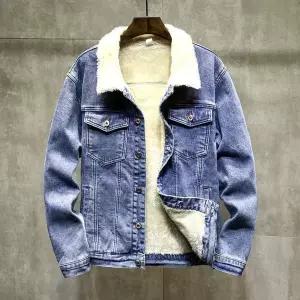 [보이투맨] XO165 남성 스판 털안감 워싱 청자켓 털점퍼_P349517657