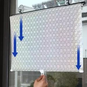 붙이는 37X125cm 실버 햇빛가리개 창문 롤블라인드