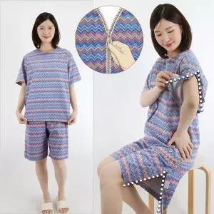 919디자인 다양한 부위 오픈형 기능성환자복 지퍼 벨크로 입원복 환자복 수술복 치료복 병원복 요양병원