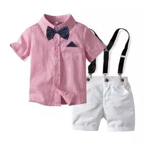 여름 셔츠 남아 정장 멜빵 보타이 세트 R0160