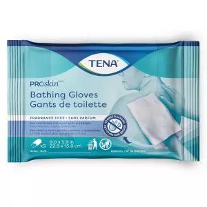 TENA 프로스킨 목욕 장갑 물티슈 또는 수건 5.9 X 9 인치 54367 1팩 5개