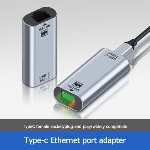 안드로이드 태블릿 PC 노트북 Windows용 데이터 전송 인터페이스  C - RJ45 Lan 어댑터 네트워크 카드