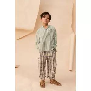 국내배송 ZARA 자라 주니어 키즈 스트라이프 포켓 셔츠 LIMITED EDITION 녹색 줄무늬 3998032390 1945498
