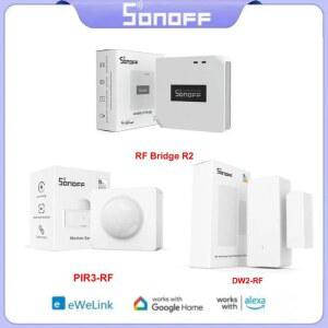 SONOFF RF 브리지 R2 433MHz 와이파이 무선 게이트웨이 스마트 장면 홈 보안 지지대 DW2-RF PIR3-RF 센서, EWeLink Alexa