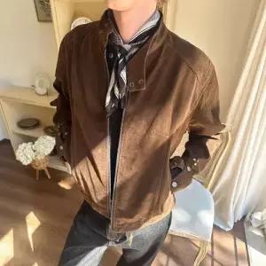 야무치 남사친 춘추 빈티지 데일리룩 점퍼 바람막이 메일라드 무스탕 하이넥 남녀 해링턴 코트 KUK3