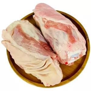 (한마음 미트) 국내산 한돈 뒷다리사태, 통장족 ,원육,,뼈사태 뒷다리.1.1kg 내외 (냉동)