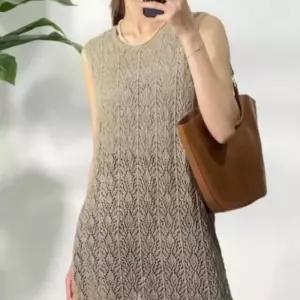 [라일리여성의류] Rly 루즈핏 레이스 바캉스 레이어드 나시 롱 원피스