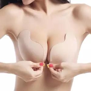 [라일리여성언더웨어] Rly 숨쉬는 누드 브라 웨딩 드레스 볼륨 끈없는 붙이