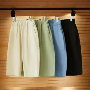 [보리보리/모데쯔]주니어 린넨 7부 바지  등교 10대 캐주얼 초등여아 남아