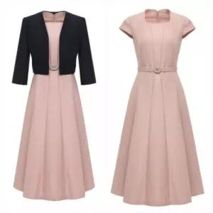 [미니멈]볼레로 자켓 캡소매원피스 셋트 (MYAAWO2390 LP)_IC