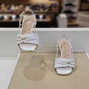 탠디 여성 4cm 스퀘어토 골드체인 장식 샌들 124042TH_EJK