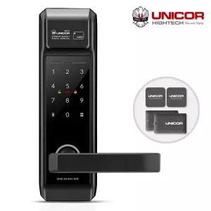 [전국설치] 렉스2 카드키4개+번호키 무타공도어락 즉시잠김 스마트 현관 디