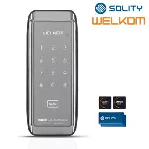 [무료설치] WRT300 카드키4개 번호키 0초즉시잠금 현관문 도어락 스마트 디지