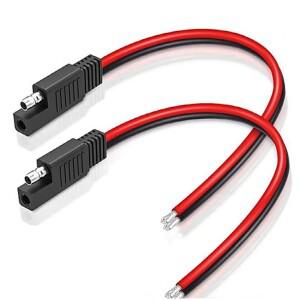 1쌍 2 코어 남성 여성 SAE 단일 종단 연장 케이블 18AWG 고속 연결 해제 플러그 15CM 전기 장비 용품