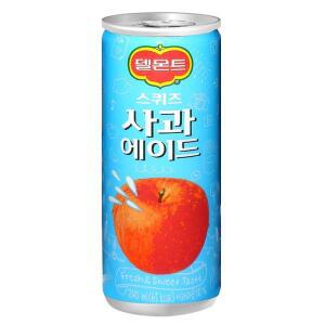 [롯데칠성음료] 델몬트 스퀴즈 사과 에이드 240ml x 60캔