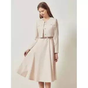 [롯데백화점]제이제이지고트 버튼 장식 재킷 플레어 원피스 GR3M0OP931