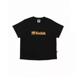 KODAK 코닥 빅로고 아스킨 반팔 티셔츠 우먼 BLACK